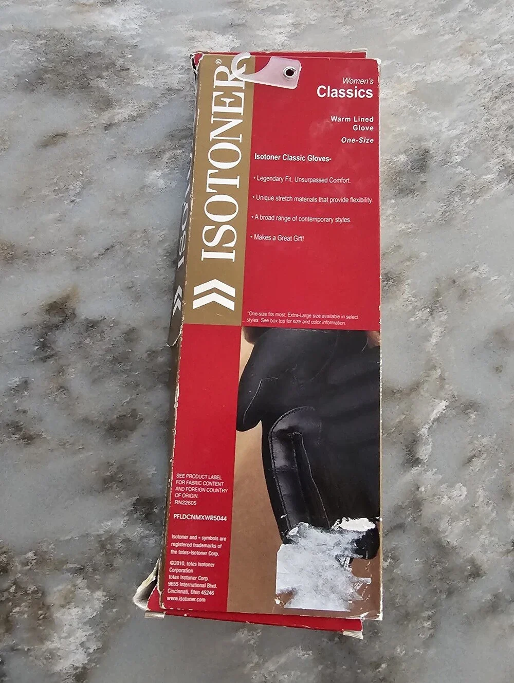 VTG 90s Isotoner Womens Classics Black Gloves Stretch Warm Lined One Size NIB
